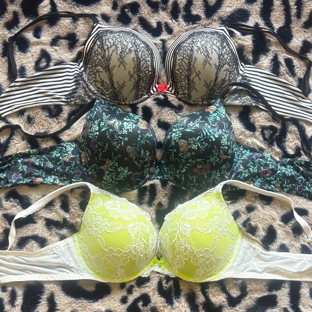 Victoria’s Secret Lot of Three 38D Body / Push-up Bras